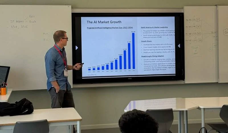 Tucker Highfield presenting to the CS Society